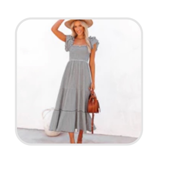 Smocked striped midi dress by promesa from vici - Picture 9 of 9